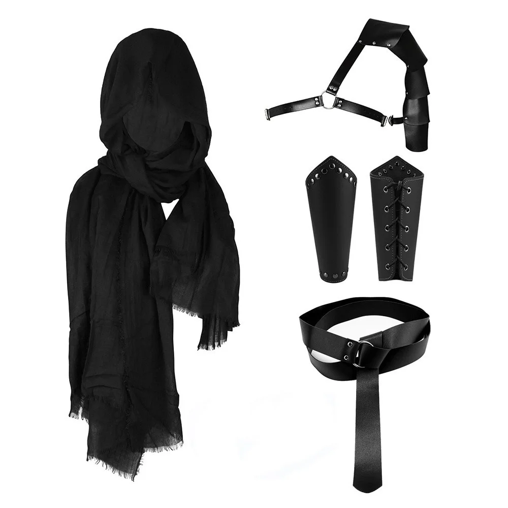 Medieval Viking Men Double One-Shoulder Armor Backpack Set Adjustable COSPLAY Halloween Role Play Dance Party Props