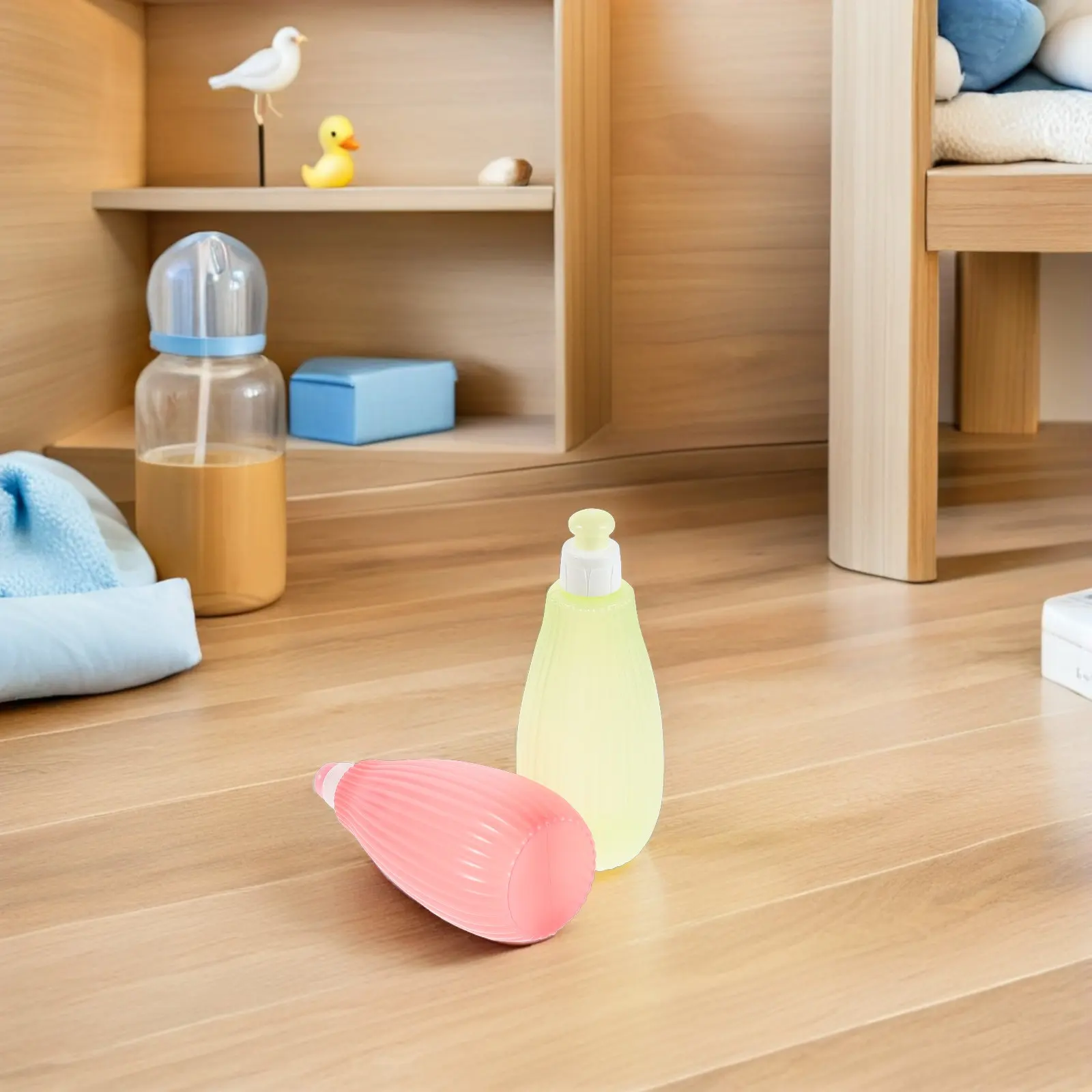 

Набор из 4 многоразовых портативных бутылочек для подмывания младенцев объемом 350 мл, мягкие распылители для смены подгузников, принадлежности для купания новорожденных