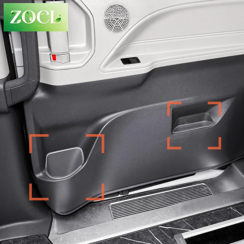 NewFor Toyota Sienna/Granvia Middle Door Water Cup Protector Door Storage Protector Body Kits Automobiles Car Interior Accessori