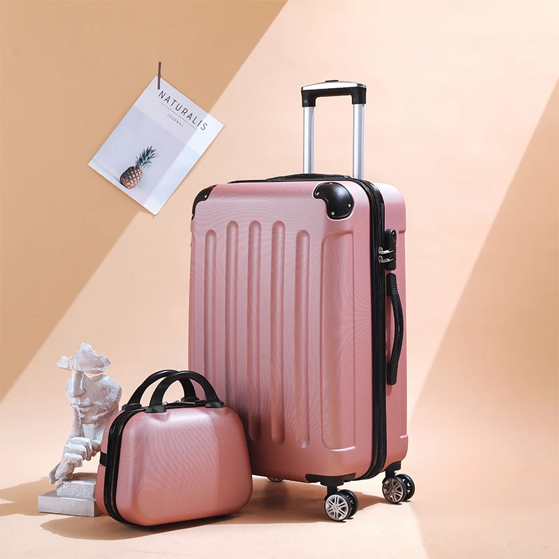 New Suitcase for Men and Women 20inch Boarding Luggage Corner Password Box Thickeneded Trolley Suitcase with the Same Style Cosmetic Case for Travel