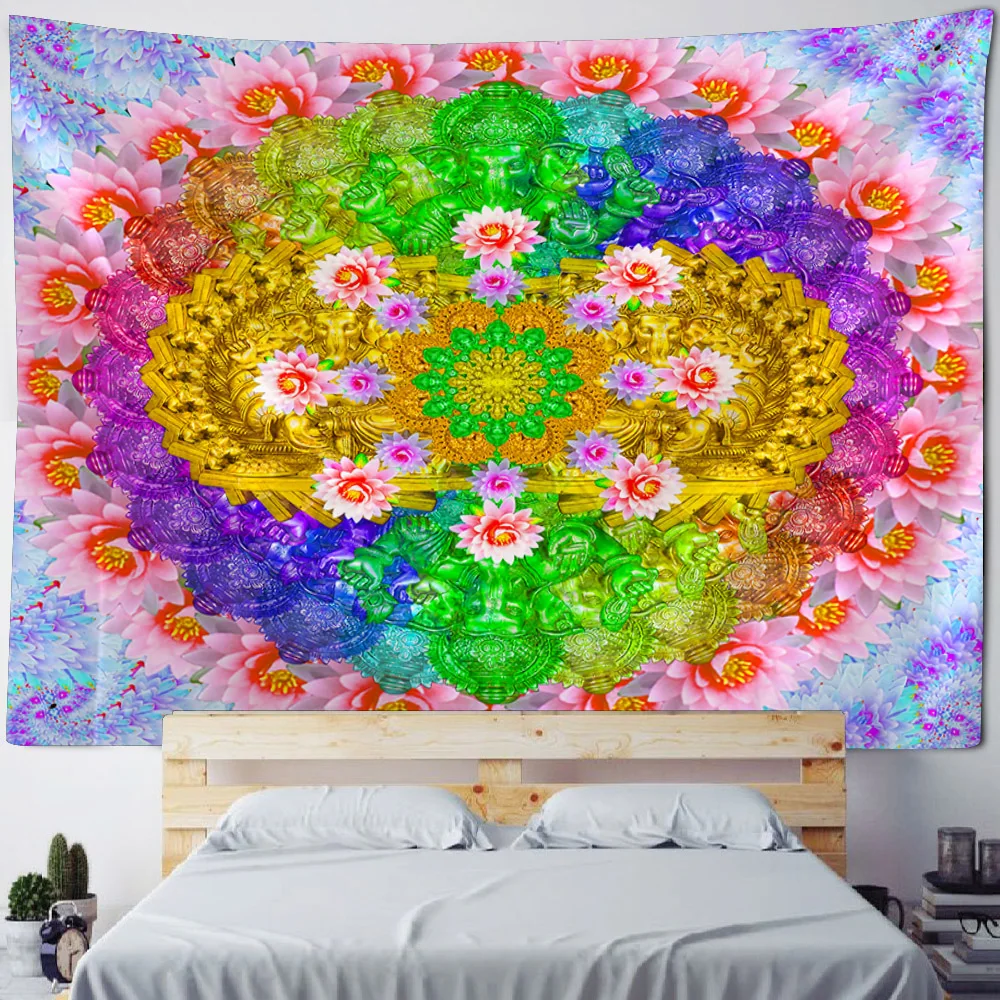 Woondecoratie Tapijt Muur Tapijt Meditatie Psychic Hippie Yoga Mat Sofa Cover Outdoor Picknick Laken Kamer Kunst Decoratie