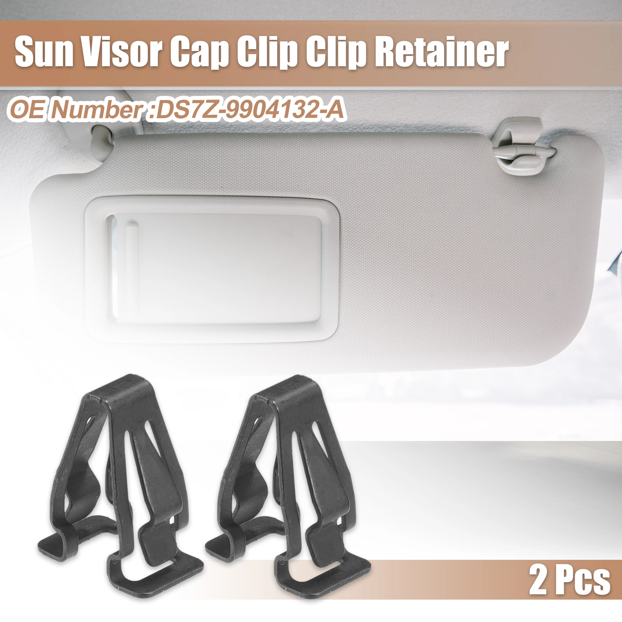 UXCELL 2pcs Black Sun Visor Cap Clip Clip Retainer No.DS7Z-9904132-A for Ford Transit 2015-2022 for Ford Edge 2015-2022