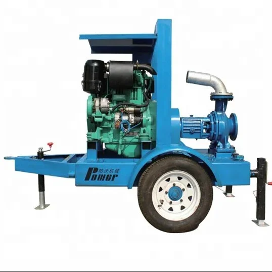 Diesels engine pump with mobile trolley irrigation garden