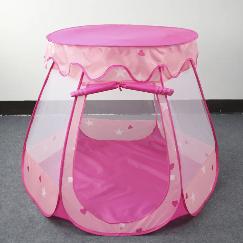 Kinder Stern Zelt Spiel Spielzeug Sechseckigen Zelt Indoor/Outdoor Baby Ball Pool Schloss Faltbare Tragbare Baby Spielen Haus Spielzeug zubehör