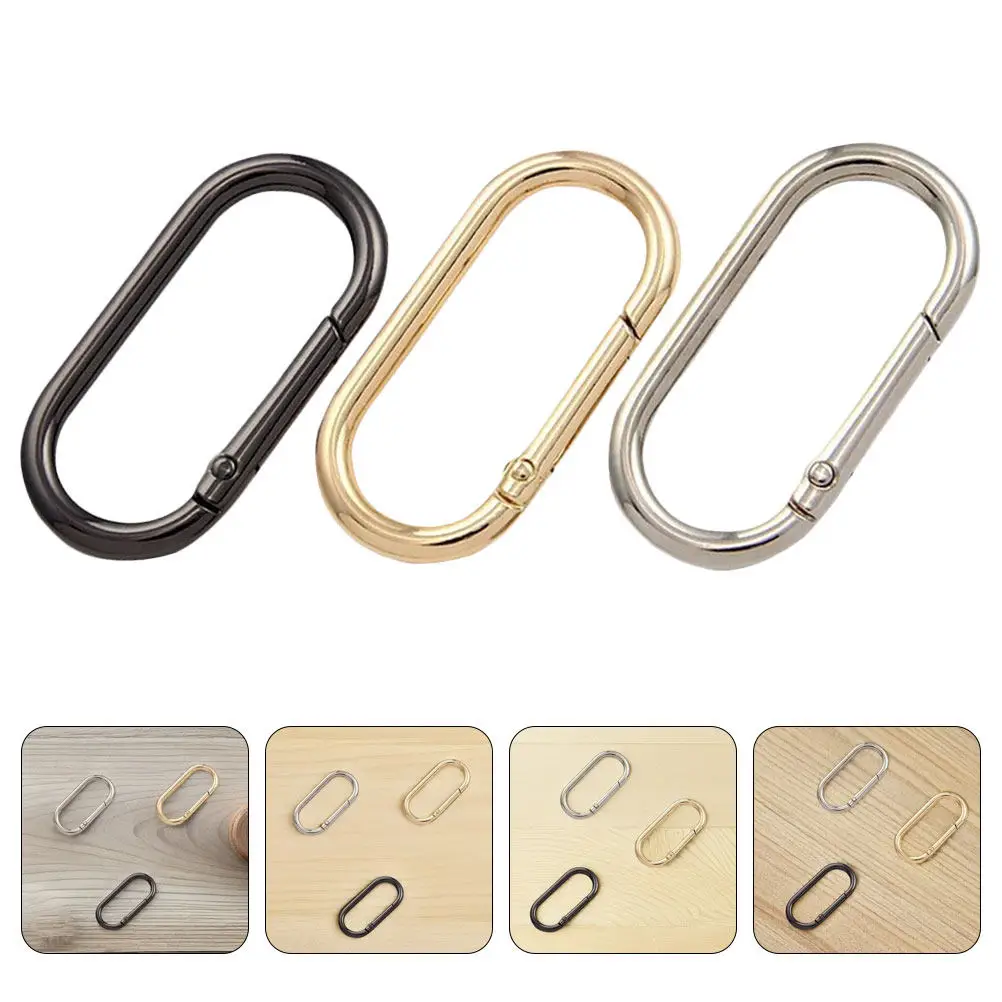 

30 шт. овальных карабинов-зажимов из цинкового сплава с пружинным кольцом для брелоков, шнурков, фитнес-резинок, подвесок для сумок, изготовления украшений