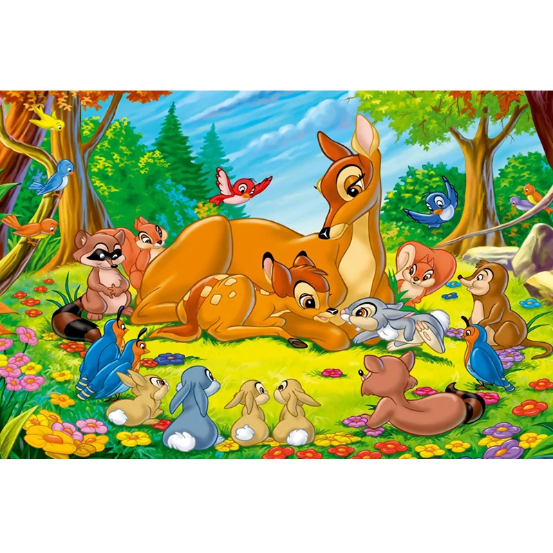 Bambi Thumper Photo Backdrop Background For Photography Baby Shower Kid's Birthday Party Decor Props Supplies Banner Photoshoot