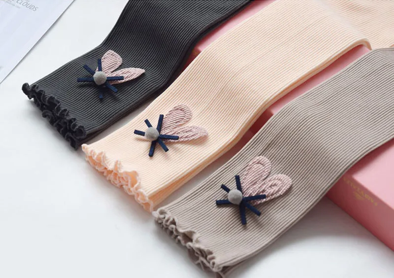 Mädchen Leggings Herbst Frühling niedliche Baumwolle elastische Taille Kinder Kinder Baby Hosen unten – Detail 3