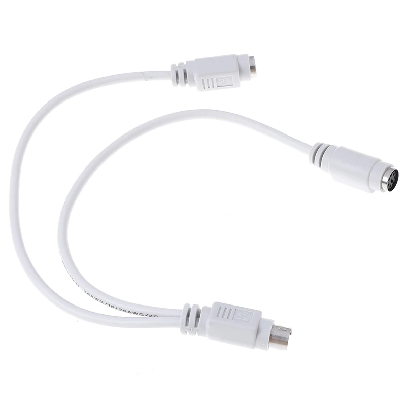 สายอะแดปเตอร์ Ps2 1ถึง2แยกสายเมาส์และคีย์บอร์ดสายเดิม Ps2อะแดปเตอร์สายสแกนเนอร์เลเซอร์เครื่องอ่านการ์ด IC