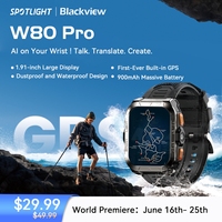 Blackview W80 PRO Outdoor Smart Watch with GPS Positioning, 1.91‘’ TFT Display, 900mAh with Flashlight, Health Monitoring Watch