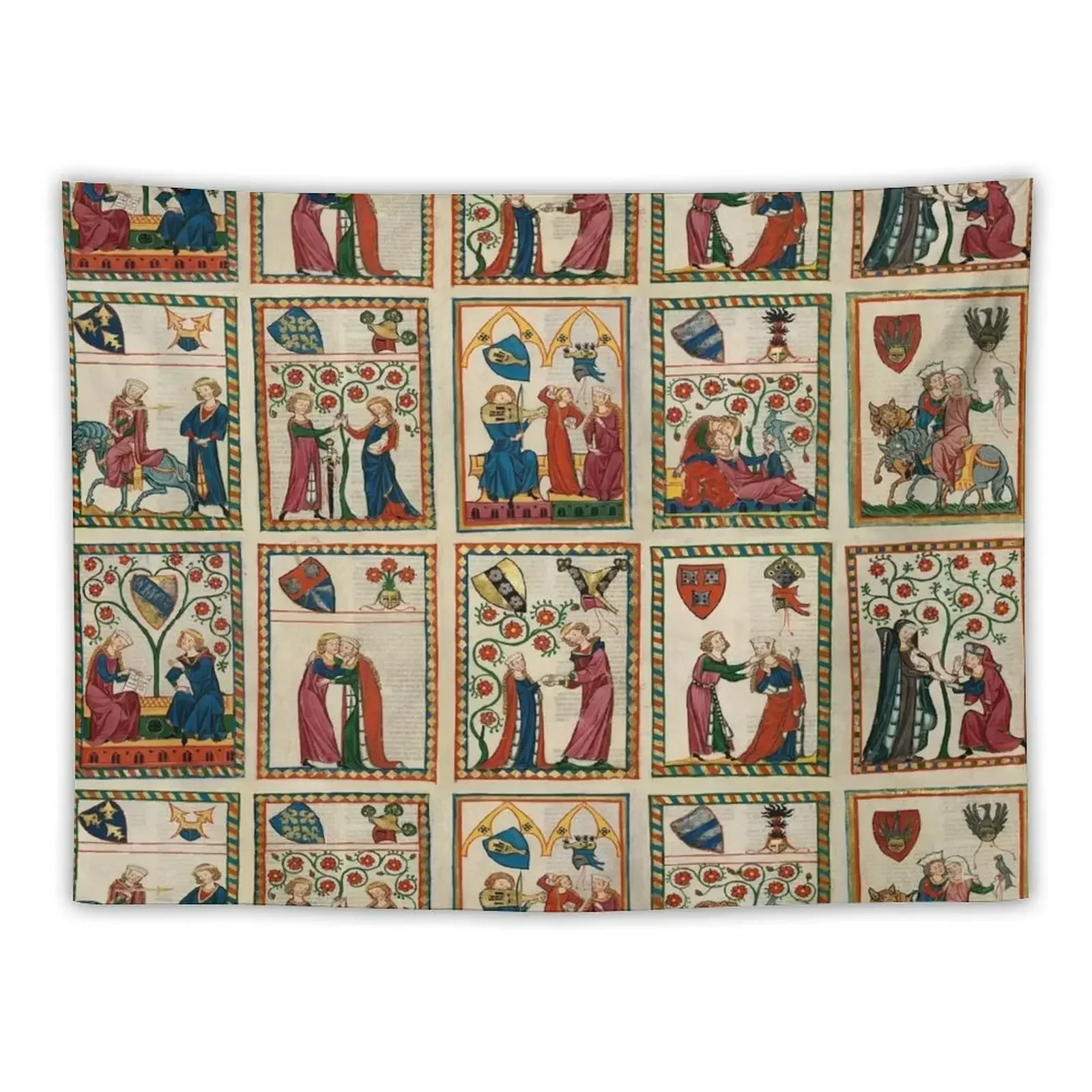 Codex Manesse Tapestry Room Decorating Aesthetic Home Decorating Tapestry