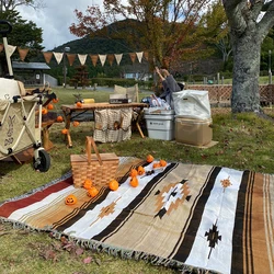 Bohemian Blankets Vintage Knit Throw Thread Blanket Plaid Sofa Soft Bed Bedspread Tapestry Tablecloth Cobertor Outdoor Carpet