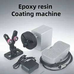 Epoxy Resin Coating Tool Portable Fishing Rod Winding Machine Elctric-Drive Machine DIY Fishing Rod Epoxy Resin Rotating Gluing