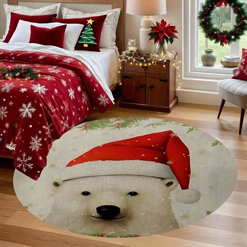 Round Area Rug 2D Flat 3D Illusion Golden Vortex Carpet Flannel Fluffy Soft Baroque Wreath Entrance Way Doorway Rug
