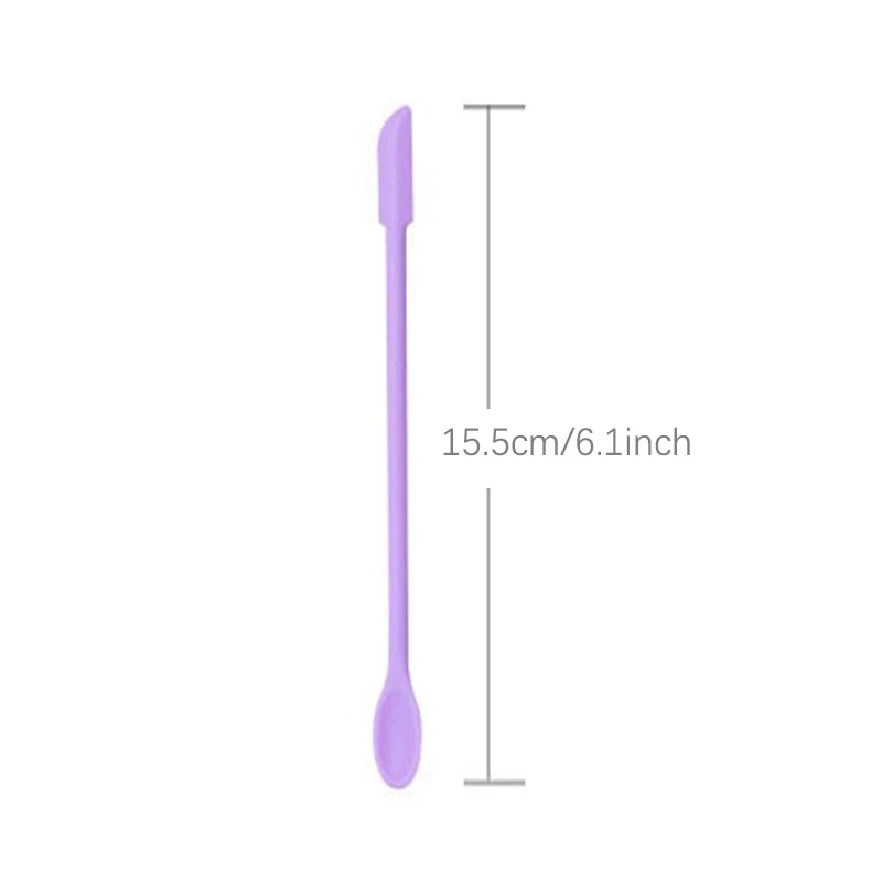 1Pc Double-Headed Scraper Silicone Small Tip Spatula Cosmetics Foundation Cream Mini Dig Spoon Makeup Tools Cosmetic