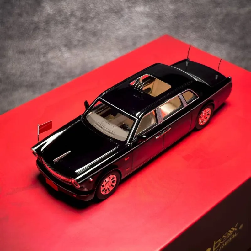 

AR Box 1:64 Модель автомобиля Hongqi Golden Chrysanthemum U7 из литого сплава, коллекционный предмет для взрослых, подарок для мальчика