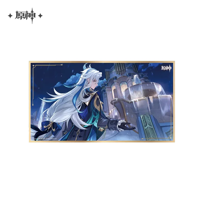 Sunsyea officiële Genshin Impact Merch van miHoYo Neuvillette-serie kleurenbordkaarten onderzetter broche armband spiegel