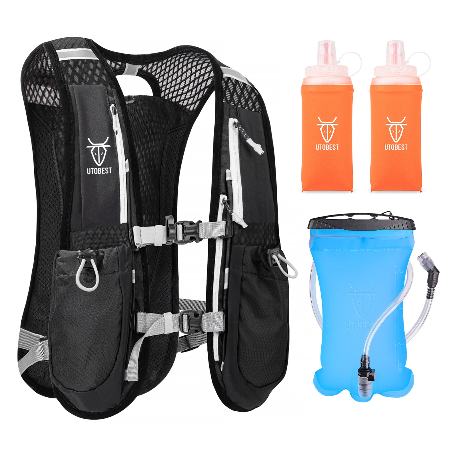 Utobest Trail Running Rucksack 5l ultraleichte Trink weste atmungsaktive Funktions packung für Marathon-Radfahren Wandern 5