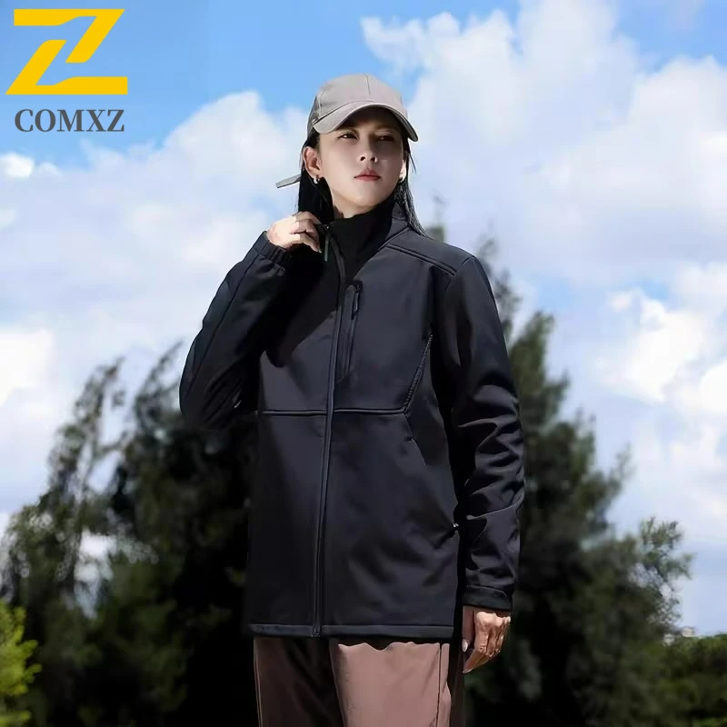 

Soft Shell Jacket Men Winter 2025 Fleece Lined Thickened Warm Windproof Waterproof Coat Outdoor Hiking Camping Padded Jacket