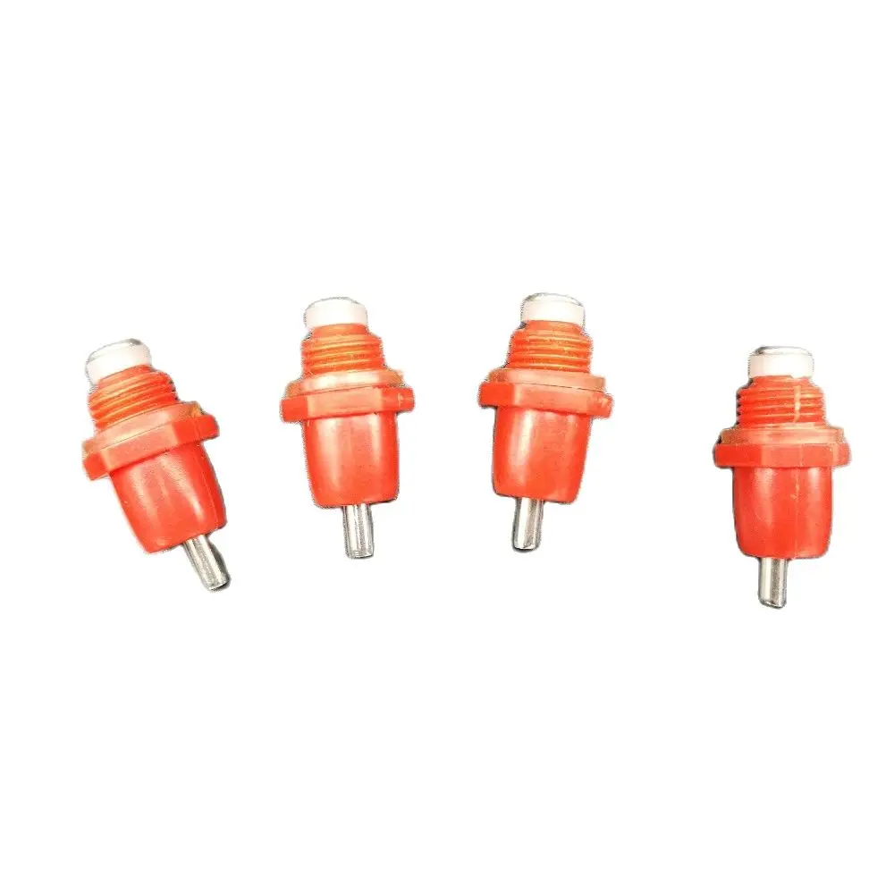 10 Pcs High Quality Spring Type Chicken Red Nipples Drinking Chicken With Automatic Water Dispenser Chicken Mouth Drinking Water