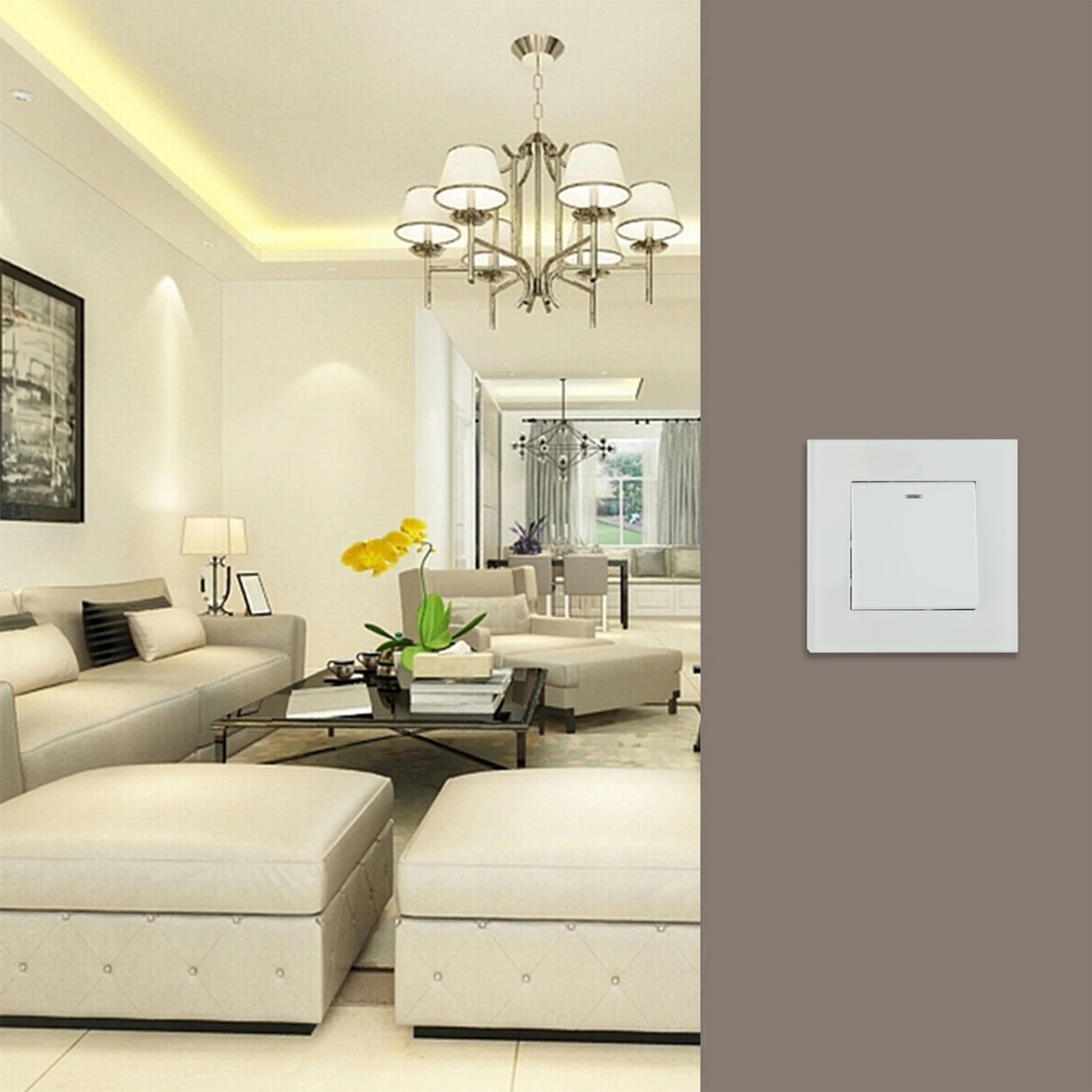 

For Home For Office European Rocker Switch 86 Type Switch High-end Appearance High-quality Materials For Homes