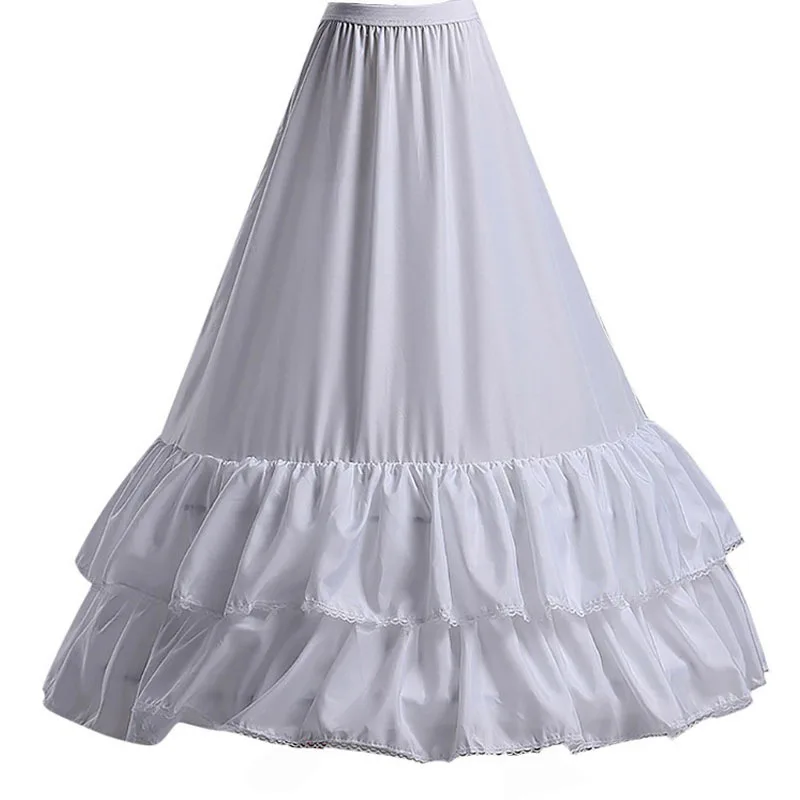 Wedding Ceremony Crinoline Crinoline Two-Layer Ruffled Hook Waist Crinoline Large Swing Fishtail