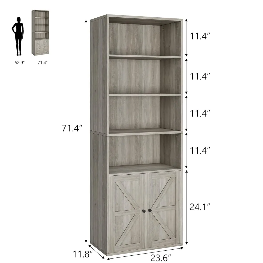 

Bookshelves with Doors, Industrial Style Bookshelves, Display and Storage Shelves, Farmhouse Style Bookshelves, Customizable