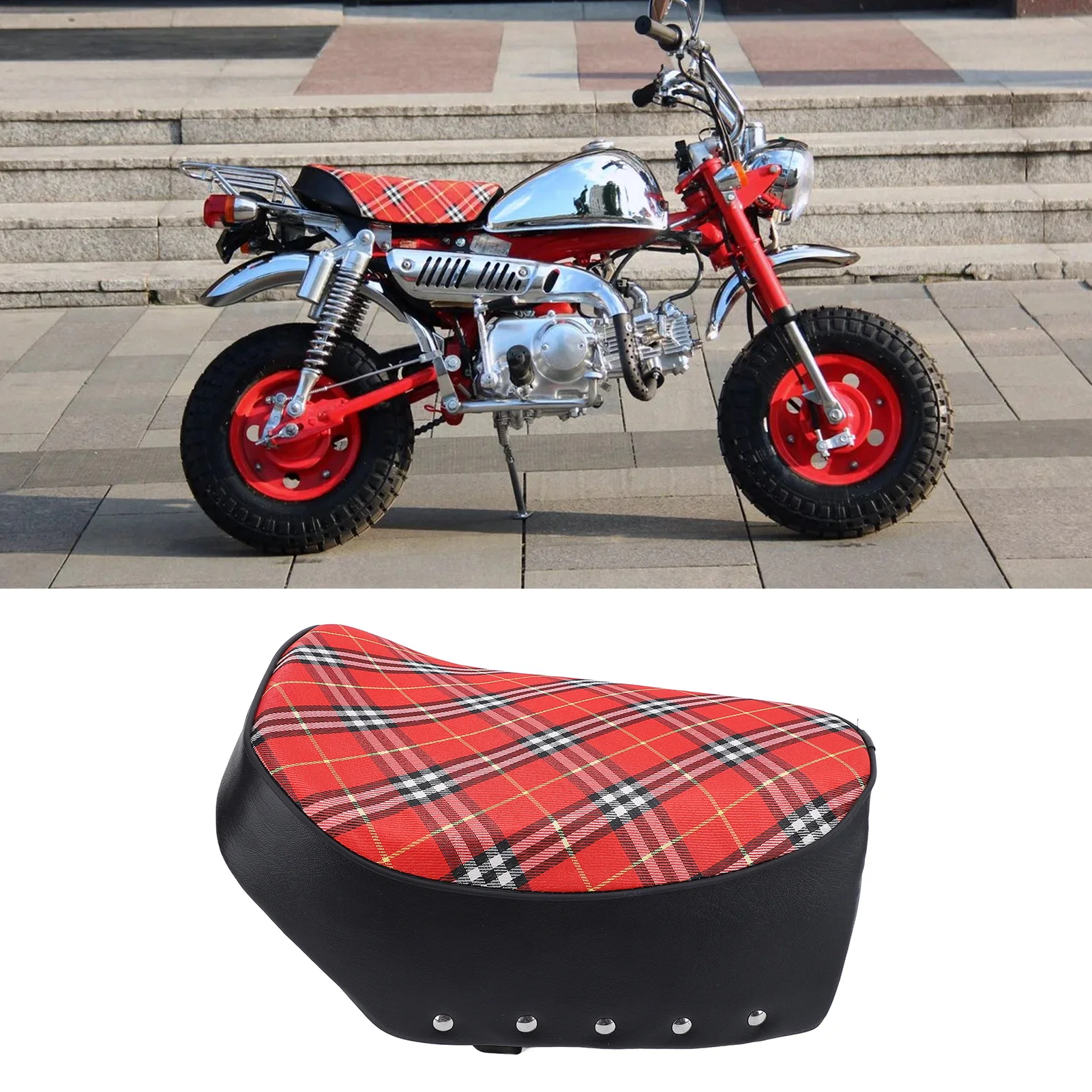 

Мотоциклетная противоскользящая подушка сиденья из искусственной кожи с крепежным кронштейном для Honda Z50 Z50J Z50R - прочная и простая установка