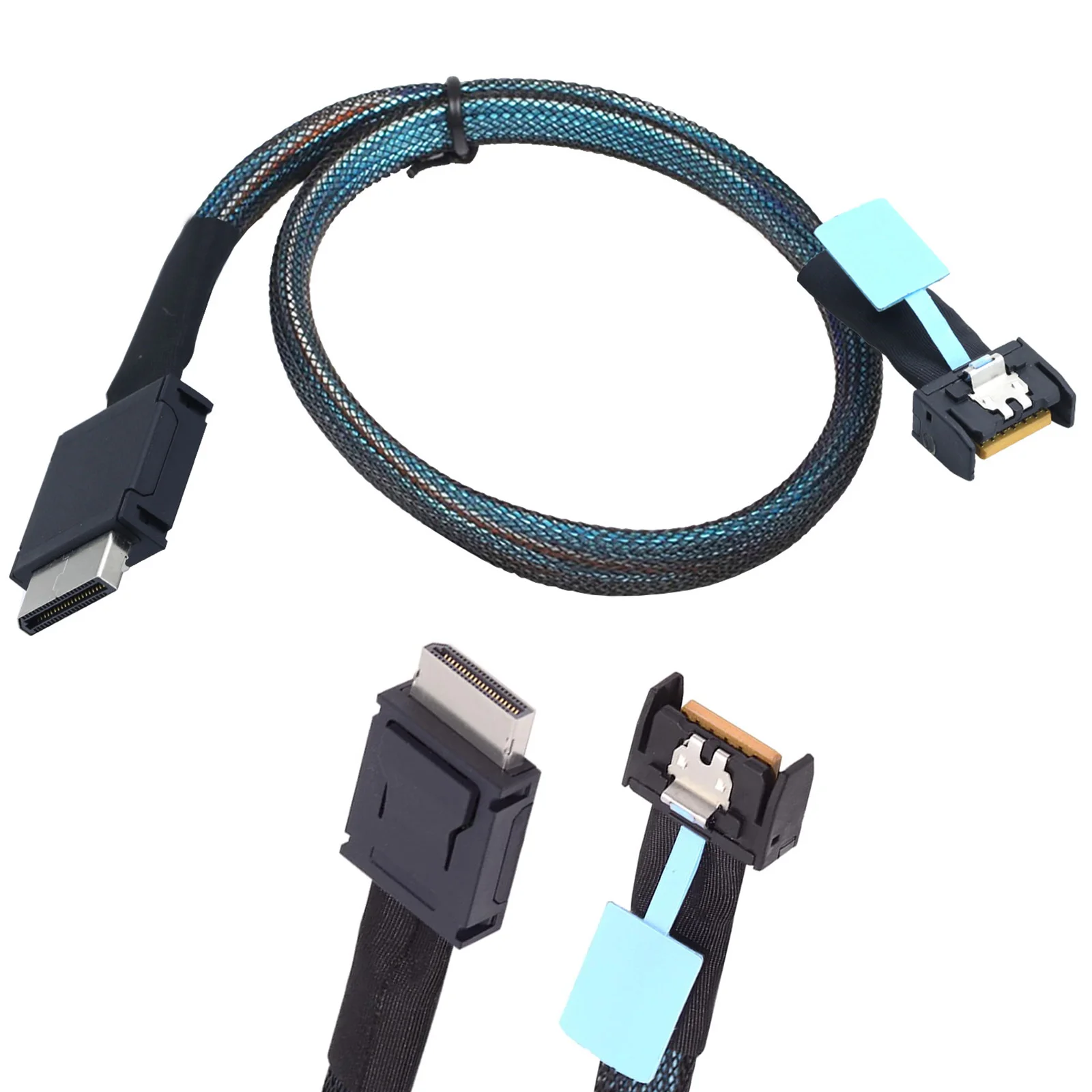 

PCI-E 5.0 Mini Cool Edge IO MCIO PCI-E 4i 38Pin Male to SFF-8654/SFF-8611/MCIO 4i SFF-TA-1016 Удлинительный кабель