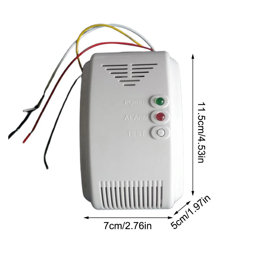 12V Propane Butane Sensor Gas Detector Sensor Alarm LPG Natural Motor Home Camper Marine LED Flash Alarm Sound