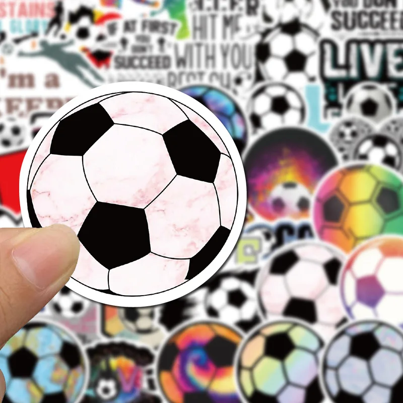 50PCS Football Waterproof Stickers Sports Cartoon Graffiti Decoration DIY Notebook Suitcase Phone Fridge Water Cup Guitar Toys