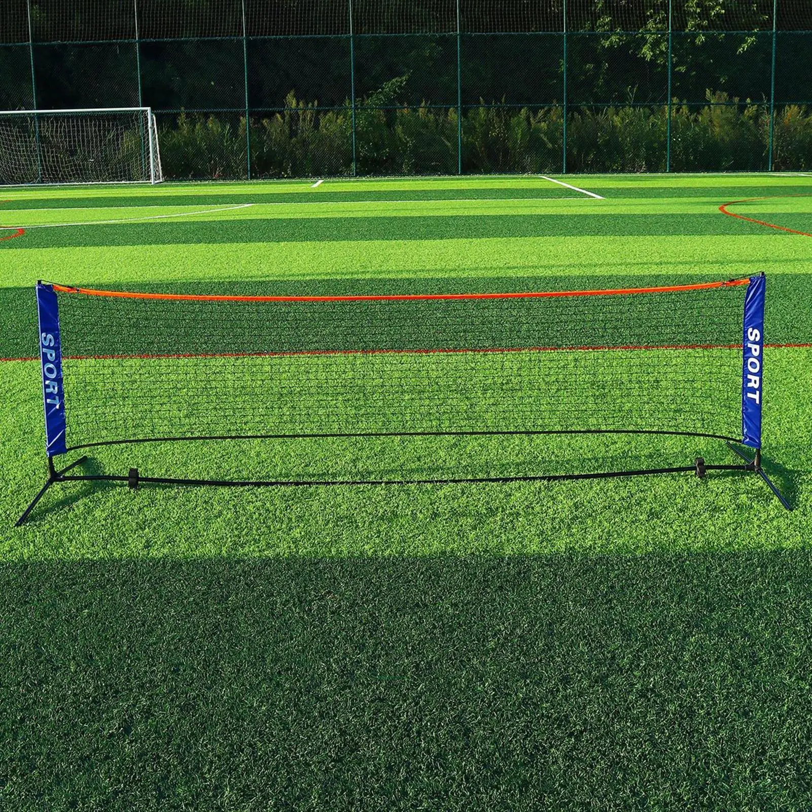 Badminton Net Height Adjustable Kids Volleyball Net Mesh Training Equipment Competition Tournament Accessory Entertainment