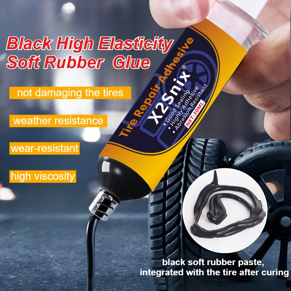 Tire Repair Glue Strong Rubber Wear-resistant Non-corrosive Adhesive Tire Sealing Bonding Glue Car Tire Sealant Repair Kit