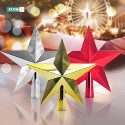 20cm Christmas Tree Top Star 3D Gold Silver Red Pentagram Xmas Tree Ornaments Home Decor Navidad New Year 2023 Natal Noel Gifts