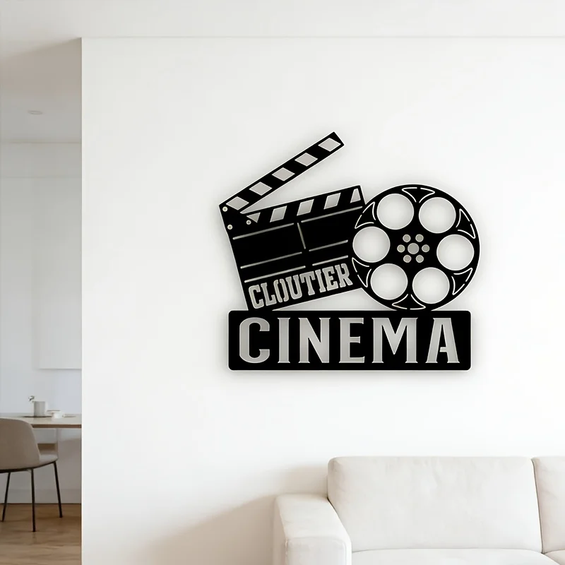 CIFBUY Metal Wall Art Vintage Cinema Sign Iron Craft Sculpture Indoor Outdoor Home Office Plaque