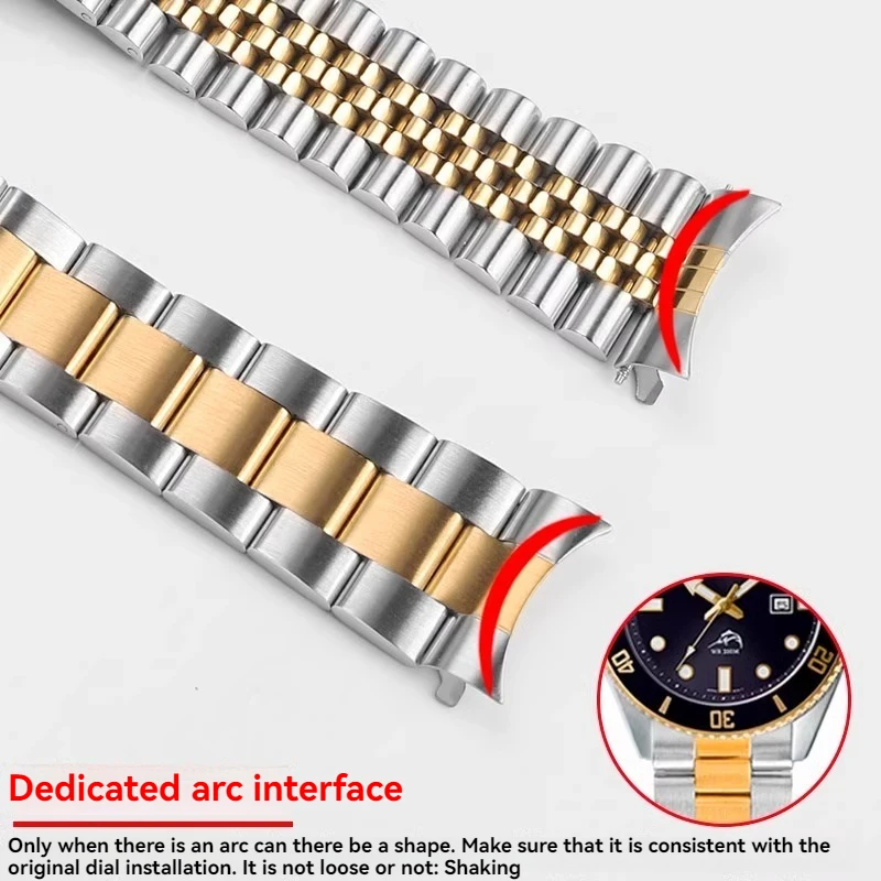Ремешок для часов из нержавеющей стали 20 мм 22 мм для Casio MDV-107 MDV-106, ремешок для дайвинга, металлический ремешок с изогнутым концом, браслет со складной застежкой