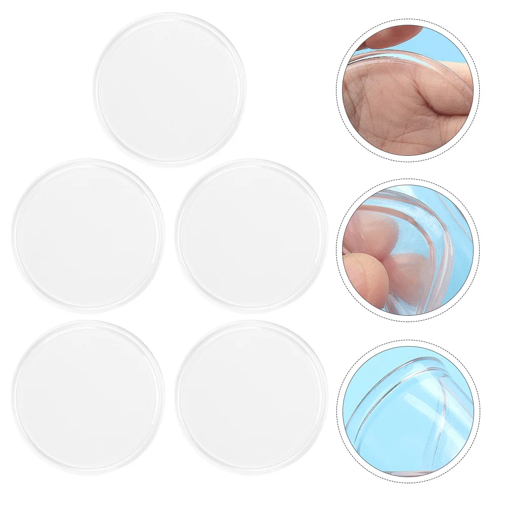 

5Pcs Silicone Transparent Eyelash Pallet Holder Eyelash Extension Glue Holder Reusable Easy Clean Beauty Salon Tool