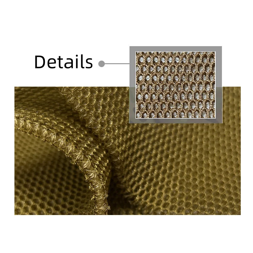 1X2Meter Polyester 3D Honeycomb Hexagonal Mesh Cloth Coyote Brown Breathable Wear-resistant Car Cushion Mattress Material