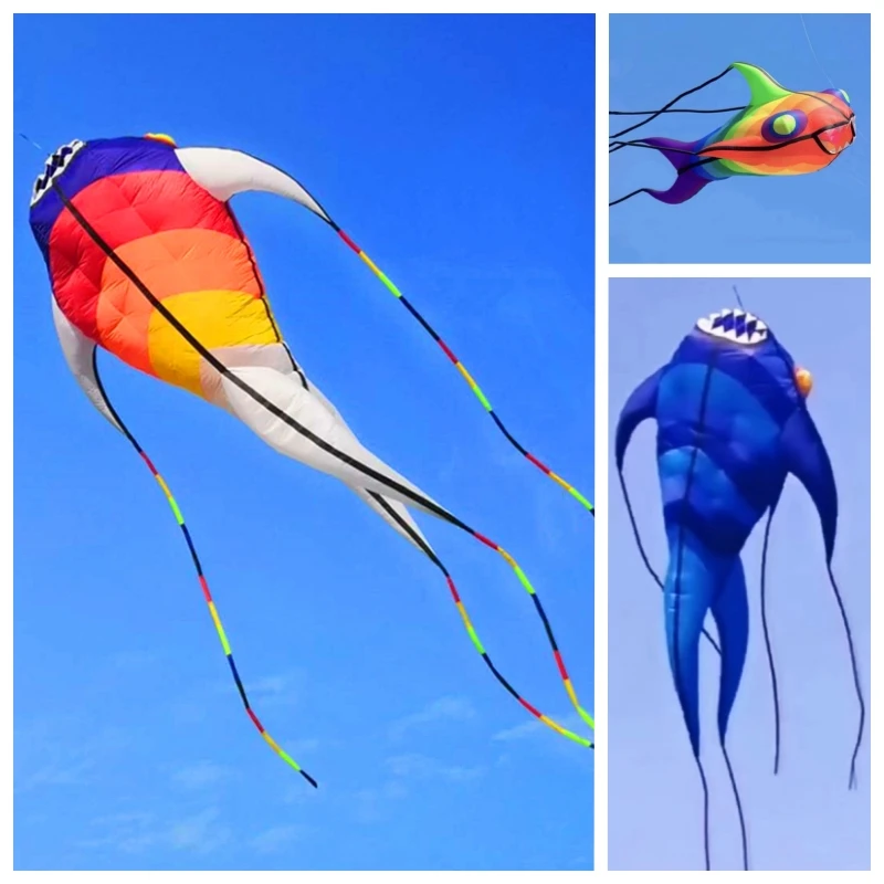 

free shipping sea monster kite flying outdoor fun toys fish kites buggy kite inflatable toys Kite flying wind kite for children