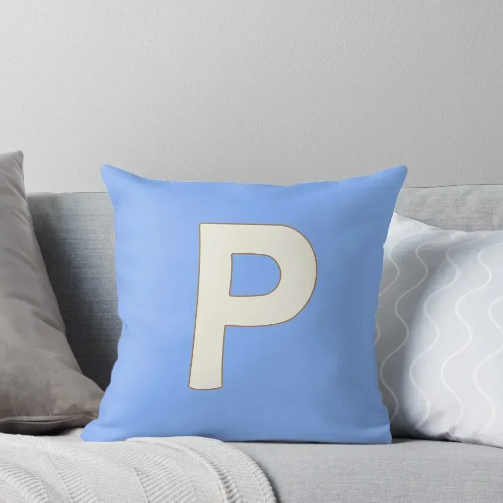 

letter p white Throw Pillow christmas decorations 2025 autumn decoration pillow pillowcase Christmas Pillows pillow