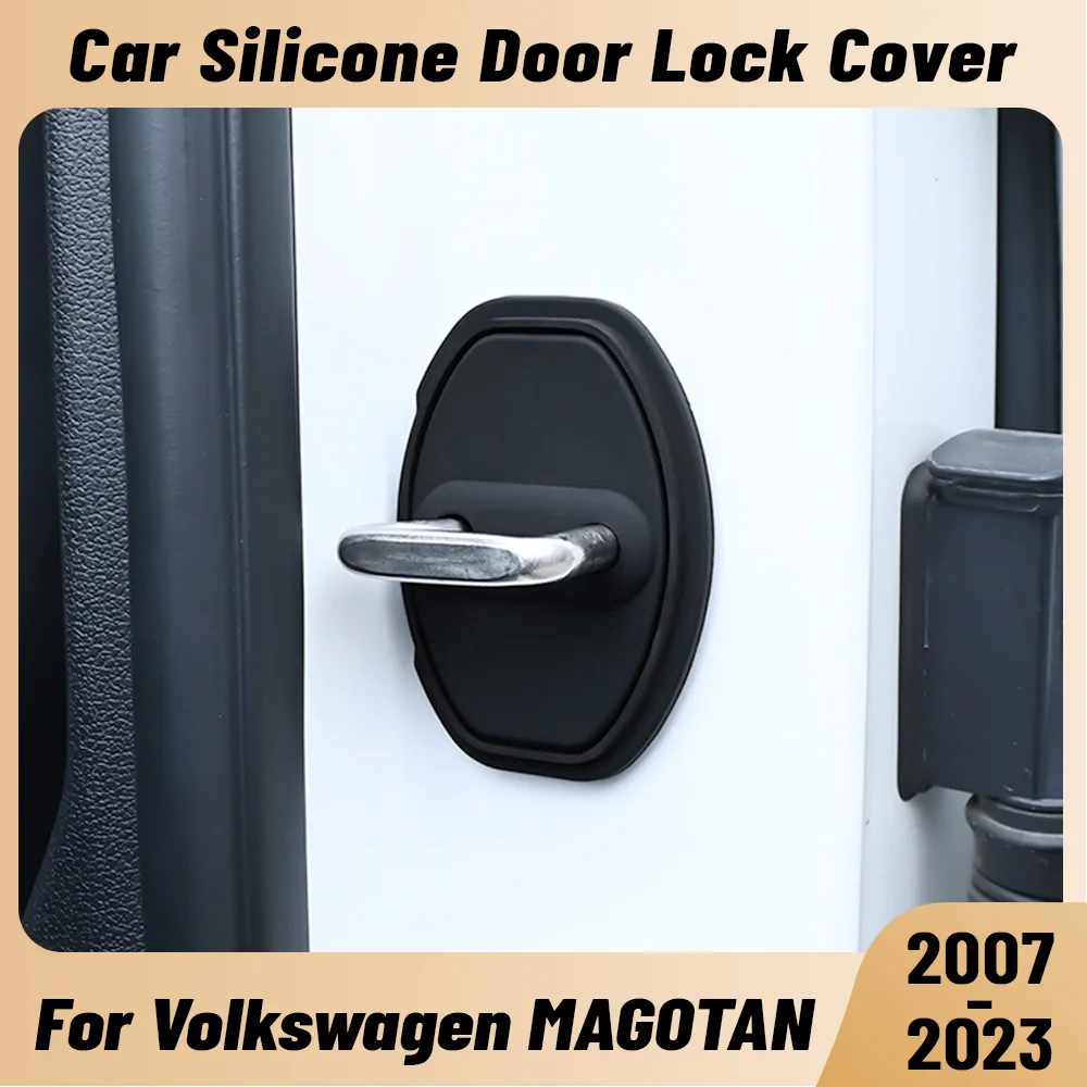 

For Volkswagen MAGOTAN 2007-2023 Car Door Shock Absorber Door Lock Protector Silicone Auto Door Lock Latches Cover Accessories