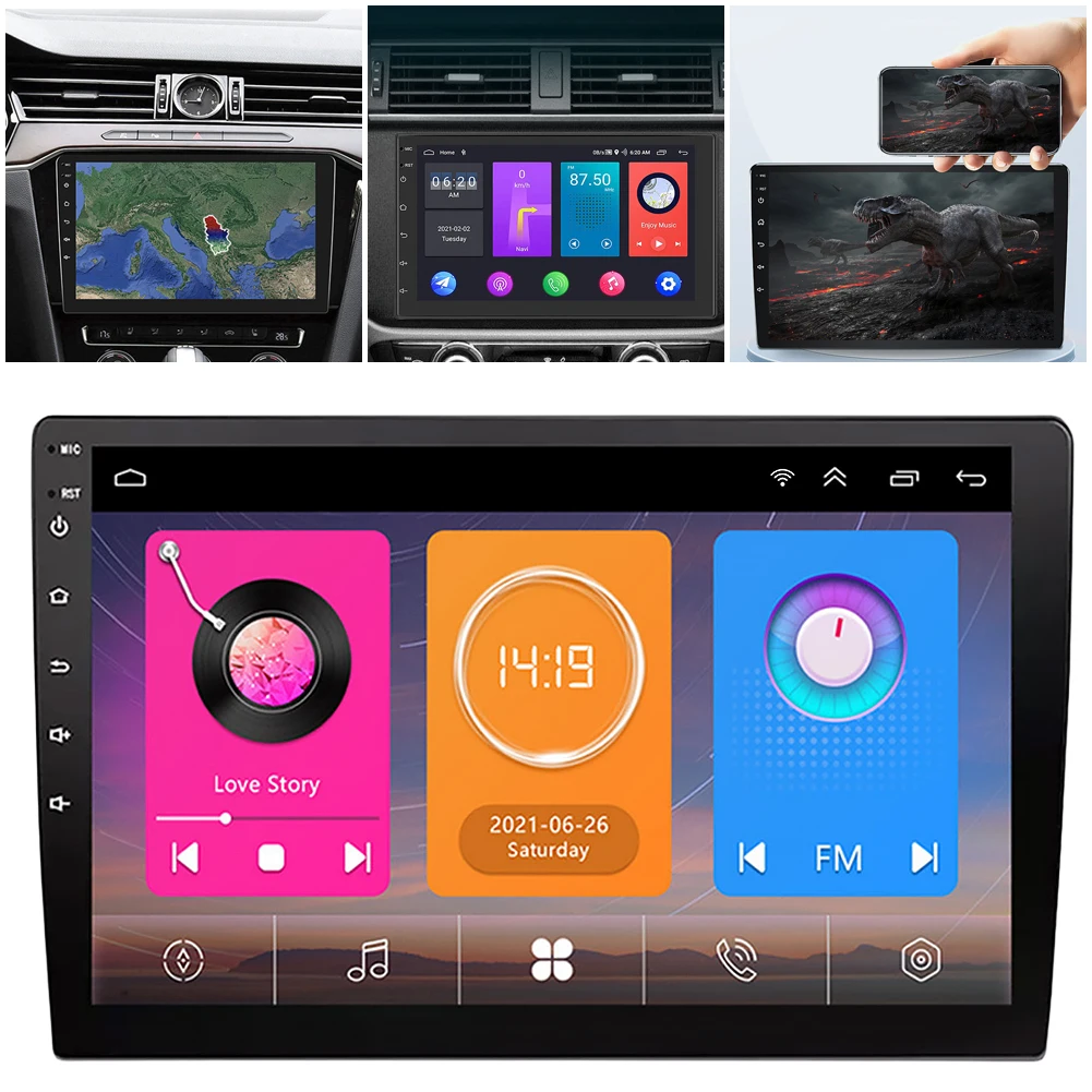 7/9/10 Inch Car Radio Bluetooth-Compatible USB 4GB RAM+32GB ROM FM Navigation Auto Radio Stereo Mirror Link WIFI Touch Screen
