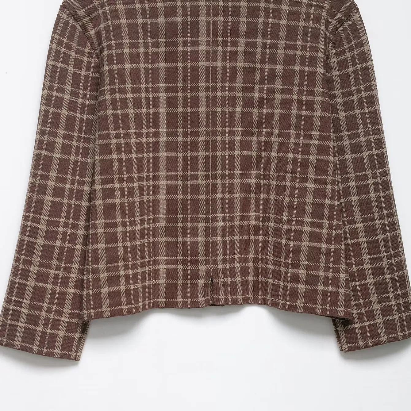 Women's Plaid irt Sle Knitted Open Cardigan Outerwear Casual Knitwear European Sle Long Sve Turn-down Collar Regular...