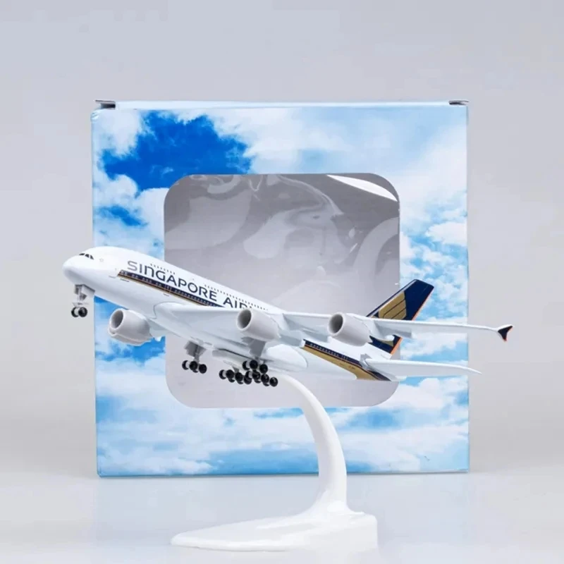 20CM Metal Alloy Aircraft Model A380 Singapore Airlines Airplane Diecast Children Toys Games Airplane Toy Child Plane Plane Boys