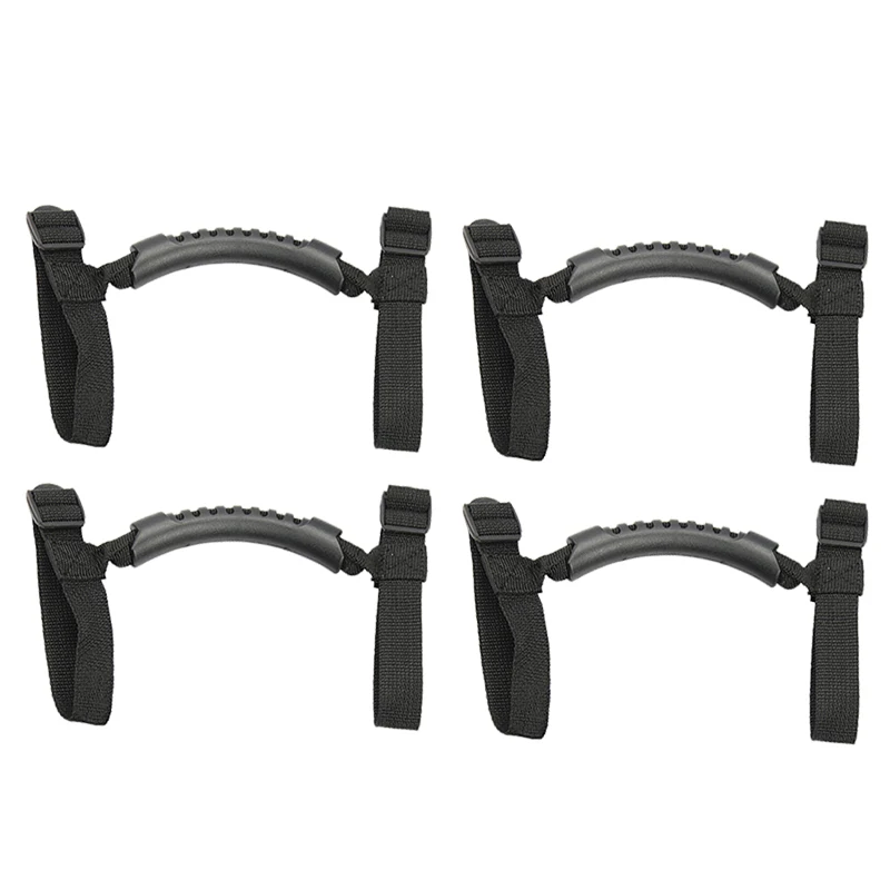 4Pcs Grip Handle for Jeep Wrangler Handles Roll Bar Grab Handles for Jeep Wrangler YJ TJ JK JKU 1987-2020(Black)