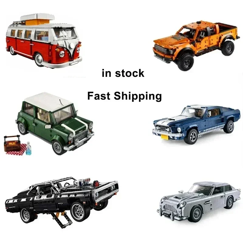 NEW Technical Series Volkswagen T1 Camper Car Van VW Car Building Blocks Compatible 10220 42111 10262  Mini Cooper Bricks Toys