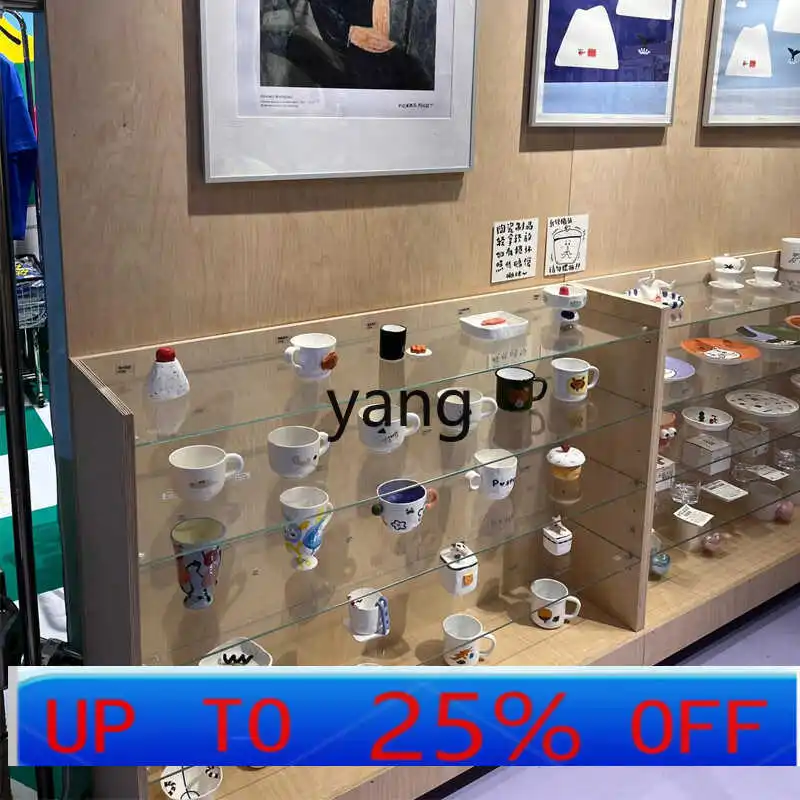 

CX Commercial Tempered Glass Gift Cabinet Cosmetics Product Display Stand Store Storage Container