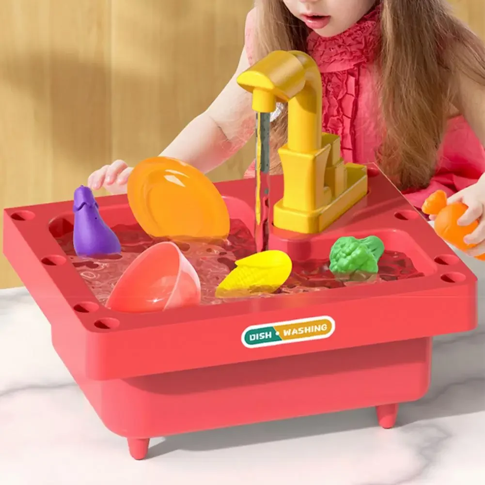 

Children's Kitchen Wash Basin Sink 39/50stk Play House Toys Pretend Play Kids Role Play Housework Kitchen Set Toy for Kids Gifts