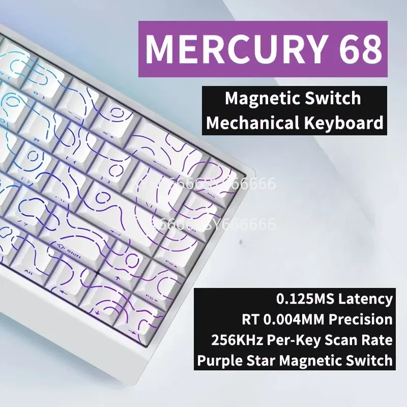 Mechanical Gaming Keyboard For Mercury68 Wired Magnetic Switch Zero Dead Zone Hot Swap RGB 0.004mm SOCD Gaming Keyboard