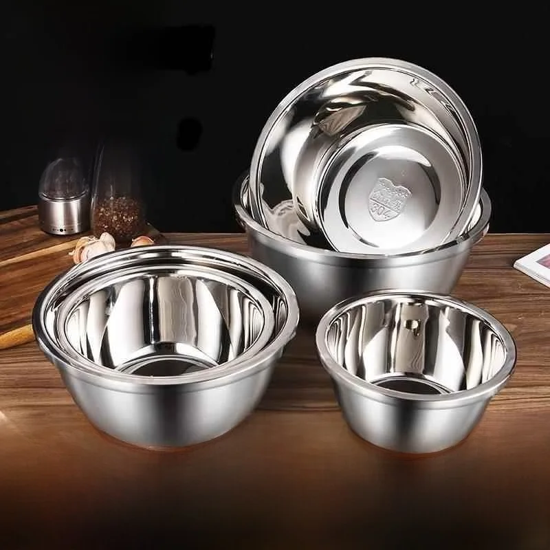 

Миска из пищевой нержавеющей стали 304 для детей, для детского сада, для риса, для столовой, маленькая железная емкость для овощей