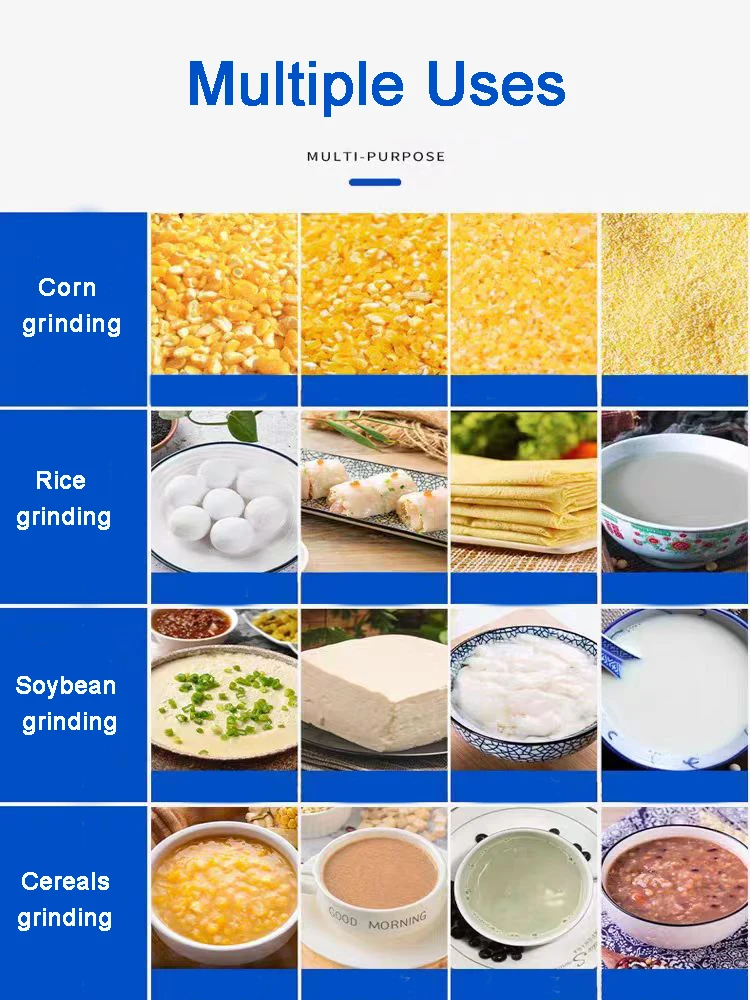 Moulin électrique Machine de broyage de grains Mini moulin Machines Machine de broyeur pour café/riz/haricots/maïs/harine de blé humide et sèche